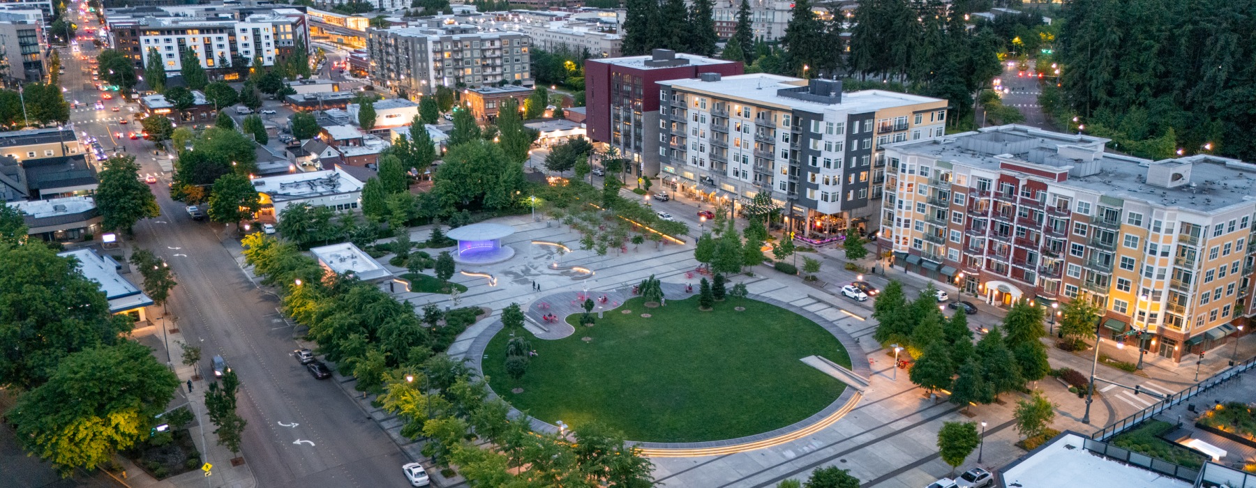 aerial showing nearby park and buildings